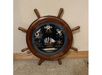 Wood Wheel Shadow Box