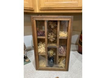 Bean, Pasta, And Flower Shadow Box