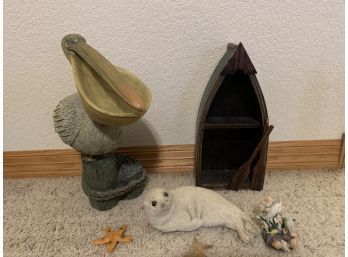 Small Boat Shelf, Pelican, Seal, And More