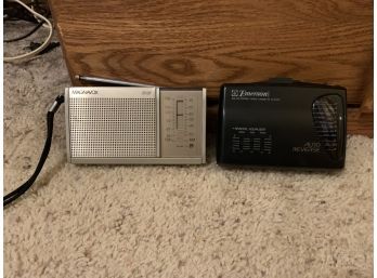 Handheld Radios One With A Cassette Player