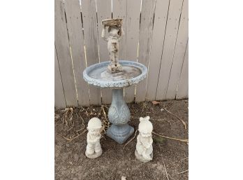 Bird Bath And Garden Statues