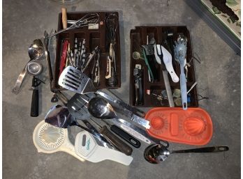 Large Assortment Of Kitchen Utensils