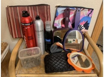 Cosmetics Bags, Mirrors, Hair Supplies