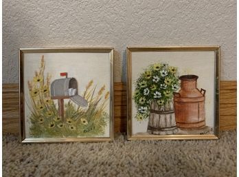 Small Paintings Signed Molly B