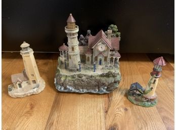 Lighthouse Clock And Figurines