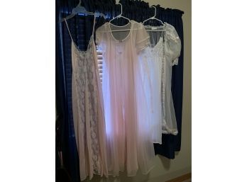 White And Light Pink Nightgowns/lingerie