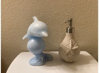 Dolphin Candle And Soap Dispenser