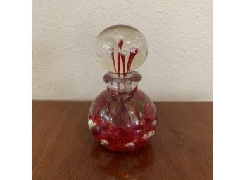 Mike Mitchell Art Glass Perfume Bottle Paperweight