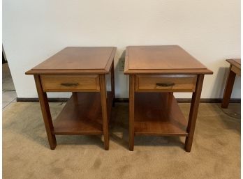 Beautiful Pair Of End Tables With Drawers