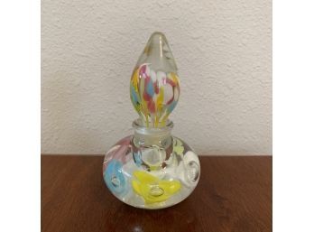 Joe St Clair Art Glass Perfume Bottle Paperweight