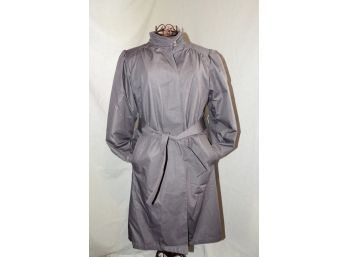 Vintage Stylish London Fog Woman's COAT Full Length Grey Winter Jacket By London Fog Maincoats Size 10 Petite