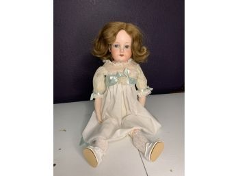 Antique Armand Marseille German DOLL Bisque Shoulder Head AM 370 AM 3-dep Dolly Face On Kid Cloth Body Sleepy-