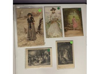 Assortment Of Vintage And Antique Prints