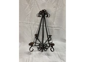 Vintage Hanging Wrought Iron Candelabra