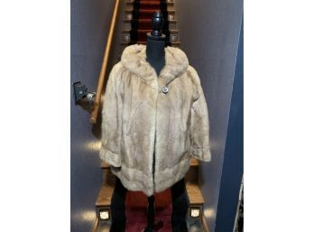 Omaha Natelsons Lincoln Women's Vintage 60's Fur Jacket Brown Fuzzy Mink Coat