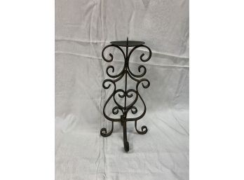 Single Scroll Work Pillar Candle Holder