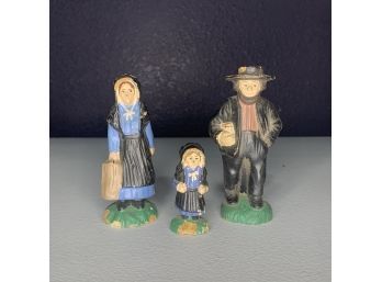 Vintage Amish Figurine Family