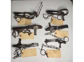 Grouping Of 6 Antique Animal Traps