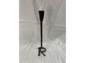 R Branding Iron Candle Stick Holder