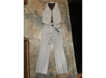 Talbots Matching Vest And Pants Suit, Original Tags Size 0P