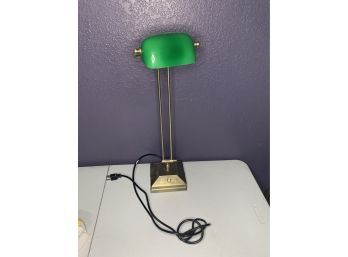 Tall Lawyers Desk Lamp With Outlet And Phone Jack