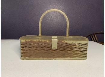 Vintage Metal And Lucite Purse