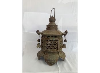 Cast Iron Japanese Pagoda Garden Candle Lantern