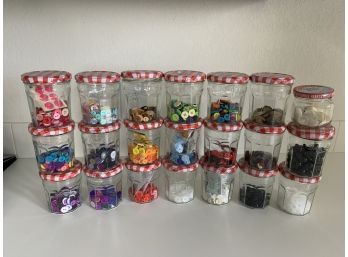 Jars Of Colorful Buttons