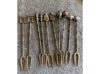 Japanese Sterling Silver Cocktail Forks