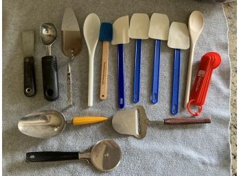 Kitchen Utensils - Spatulas, Ice Cream Scoop, Measuring Spoons, And More