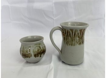 Studio Pottery - Mug And Small Planter