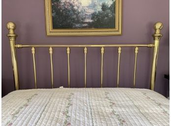 Queen Brass Bed With Denver Mattress Doctors Choice Euro Top Mattress