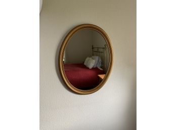 Gold Toned Frame Oval Mirror