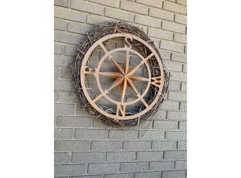 Metal Compass Twig Wreath