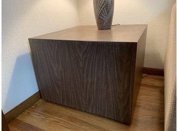 Cube End Table With Inside Storage