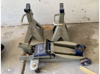 ACDelco 2 Ton Trolley Jack And Pair Of 2 Ton Jack Stands