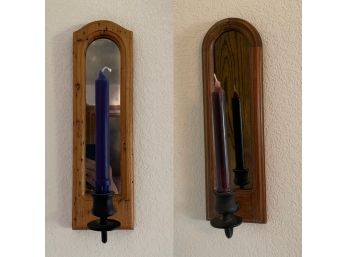 Mirrored Candle Sconces