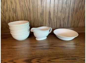 White Bowls And Gravy Boat