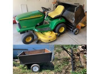 John Deere Riding Lawn Mower With Attachments