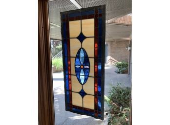 Antique Stained Glass Window Panel