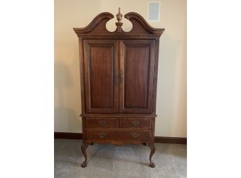 Queen Anne Style Media Armoire (2 Pieces)