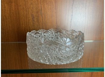 American Brilliant Cut Glass Dish Signed (#1)