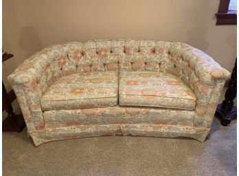 Vintage Brookwood Furniture Tufted Curved Front Loveseat