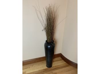 Tall Vase With Decorative Twigs