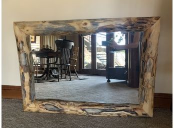 Natural Wood Framed Mirror