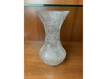 American Brilliant Cut Glass Vase - Not Signed