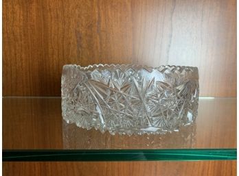 American Brilliant Cut Glass Dish Signed (#2)