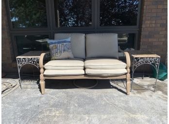 Hampton Bay Patio Bench And 2 Side Tables