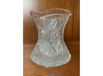 American Brilliant Cut Glass Vase Unsigned (#2)