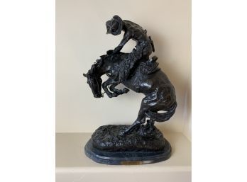 Rattlesnake Frederic Remington 2ft Bronze Sculpture